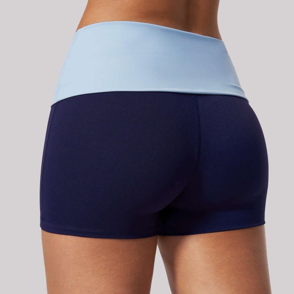 J-Yoga Fitness - Women Fold Over Yoga Sports Shorts
