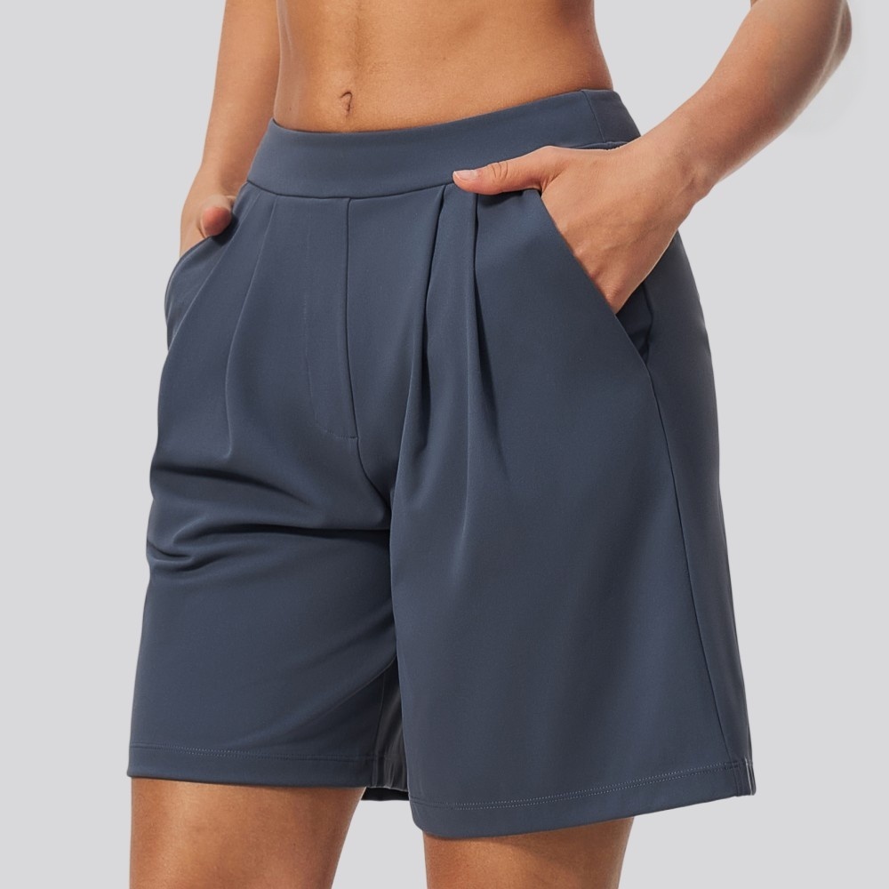 J-Yoga Fitness - Women Solid Color Sports Shorts With
