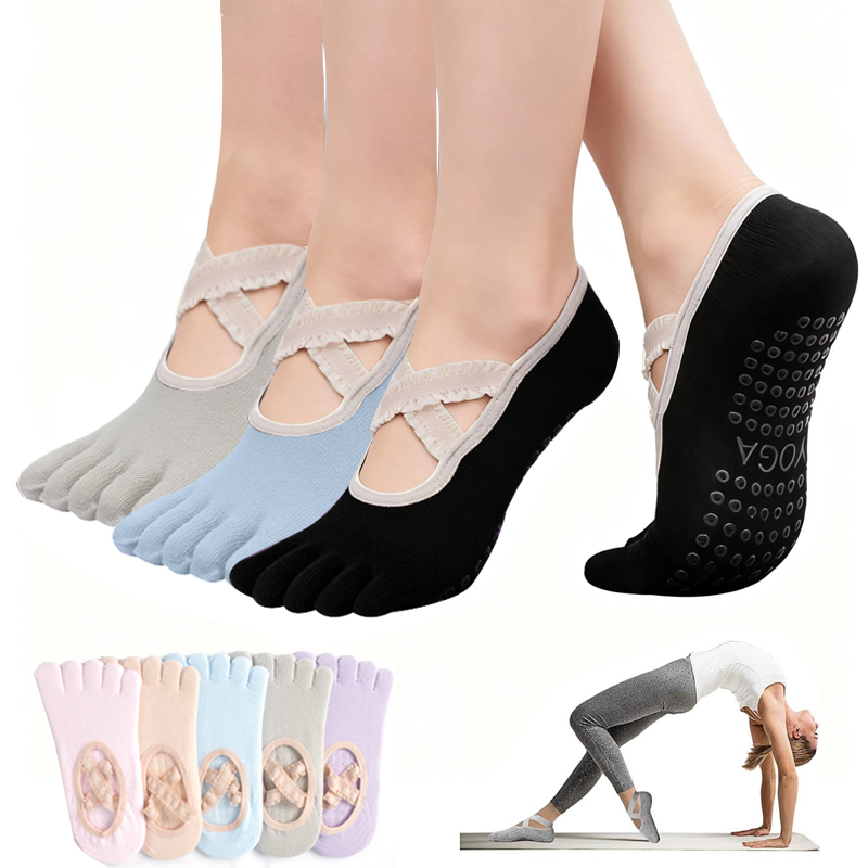 Ladies Non-Slip Pilates Socks  - Yoga Fitness Dance 评论和价格