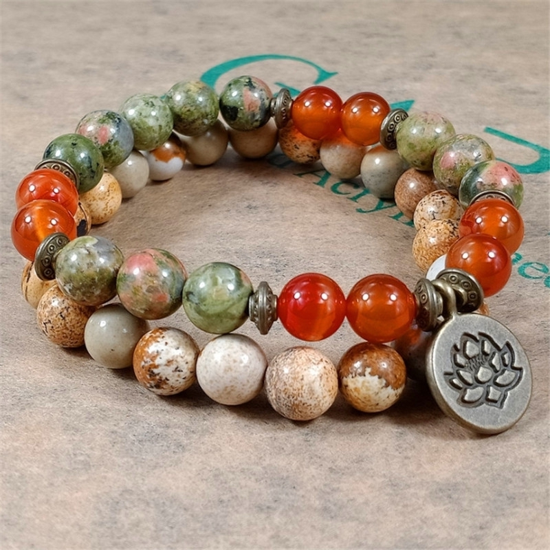 Charm Stone Wrist Mala Healing - J-Yoga Fitness 评论和价格