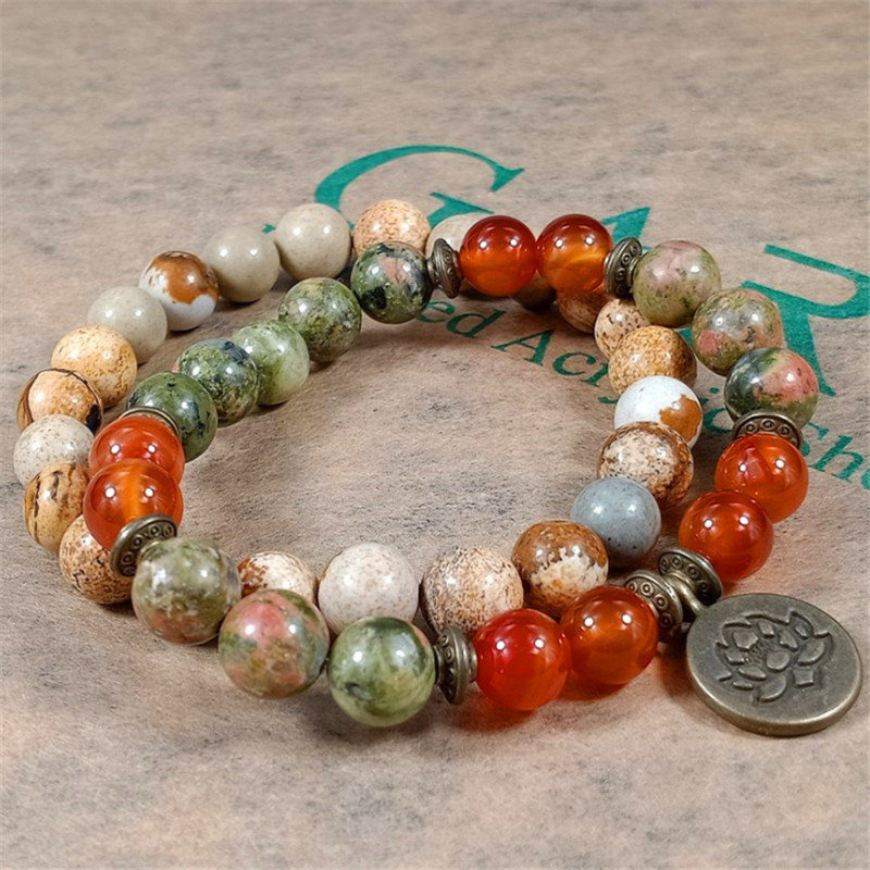 Charm Stone Wrist Mala Healing - J-Yoga Fitness 评论和价格