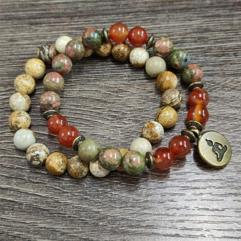 Charm Stone Wrist Mala Healing - J-Yoga Fitness 评论和价格