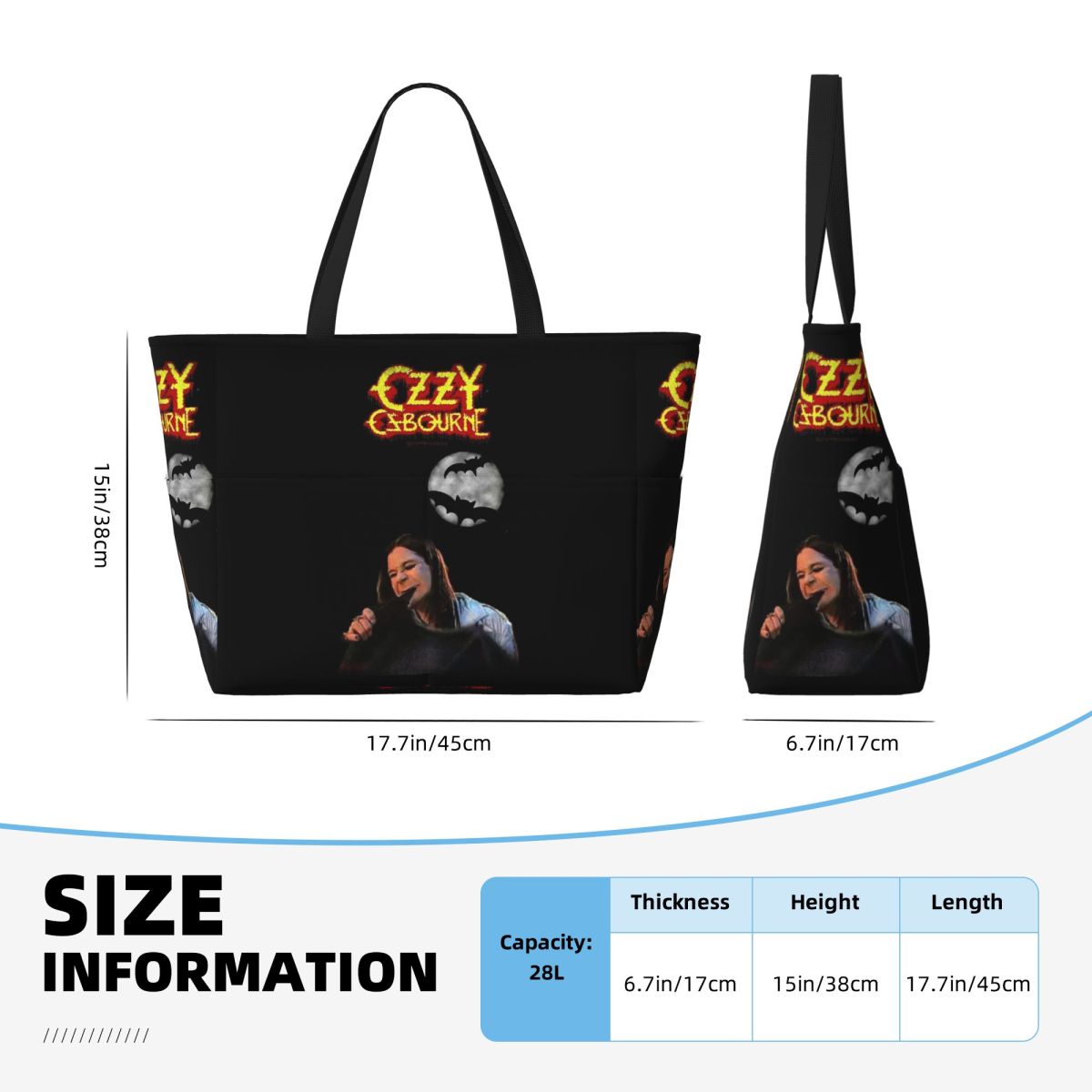 Ozzy Osbourne Merch Beach Tote - Yoga Fitness Merch 评论和价格
