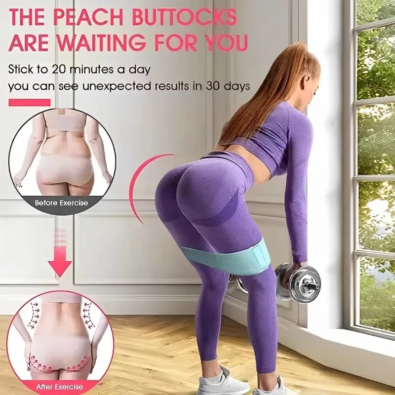 3Pcs Fabric Resistance Hip Boo - Yoga Fitness Trainer 评论和价格