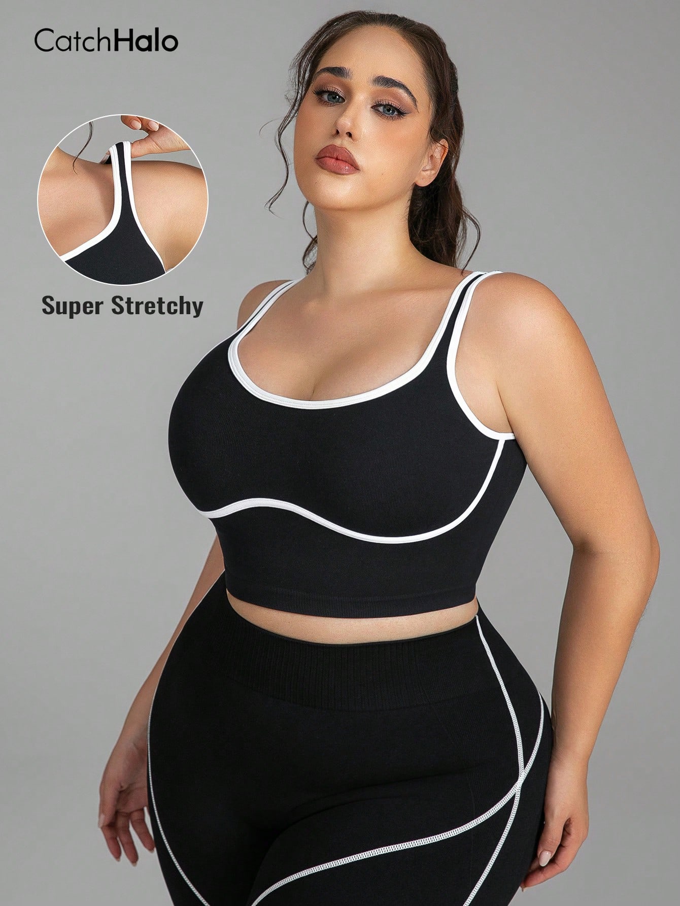 Women Plus Size Seamless Brale - Yoga Fitness Plus 评论和价格