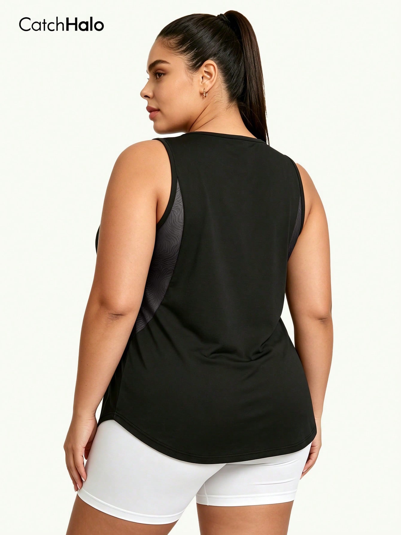 Plus Size Mesh Tank Top Women  - Yoga Fitness Plus 评论和价格